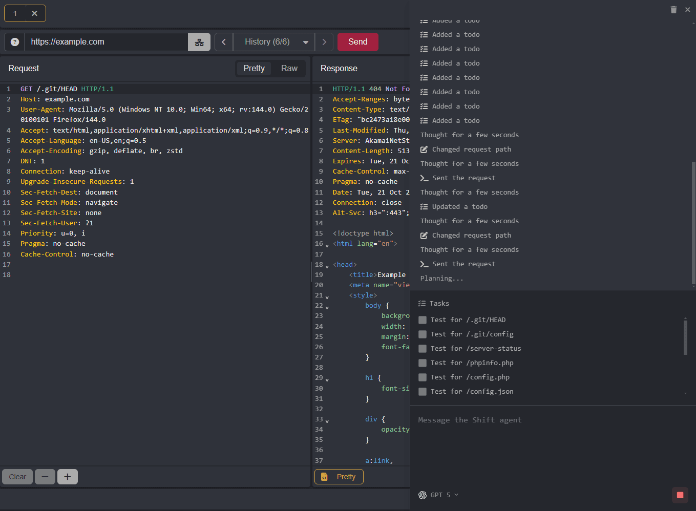 Shift AI automated bug finding in Caido